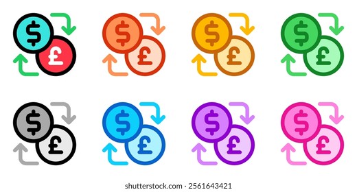 Editable currency exchange vector icon. Part of a big icon set family. Finance, business, investment, accounting. Perfect for web and app interfaces, presentations, infographics, etc