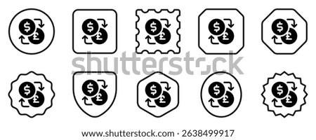 Editable currency exchange vector icon. Part of a big icon set family. Finance, business, investment, accounting. Perfect for web and app interfaces, presentations, infographics, etc