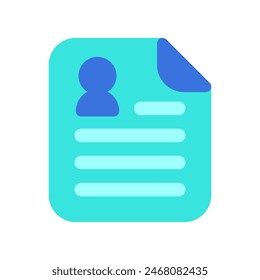 Editable curriculum vitae, cv, resume, file, document, data, bio vector icon. Work, job, office. Part of a big icon set family. Perfect for web and app interfaces, presentations, infographics, etc
