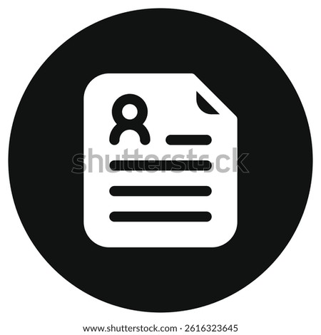 Editable curriculum vitae, cv, resume, file, document, data, bio vector icon. Work, job, office. Part of a big icon set family. Perfect for web and app interfaces, presentations, infographics, etc