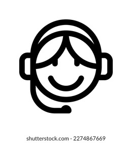 Icono de vector de servicio al cliente editable. Parte de una familia de iconos grandes. Perfecto para interfaces web y de aplicaciones, presentaciones, infografías, etc