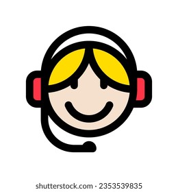 Icono de vector de servicio al cliente editable. Parte de una familia de iconos grandes. Perfecto para interfaces web y de aplicaciones, presentaciones, infografías, etc