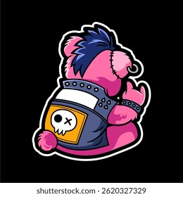 editable cute bear vector design with separated layers. Playful, modern and fully customizable.