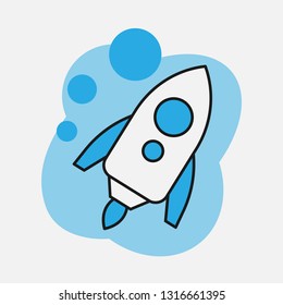 editable cute blue vector icon, modern concept, simple style
