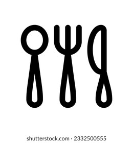 Editable cutlery, spoon, fork, knife vector icon. Food, restaurant. Part of a big icon set family. Perfect for web and app interfaces, presentations, infographics, etc