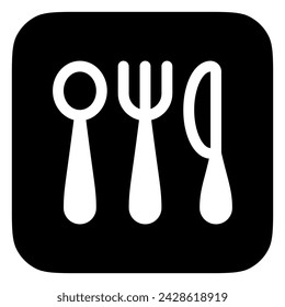 Editable cutlery, spoon, fork, knife vector icon. Food, restaurant. Part of a big icon set family. Perfect for web and app interfaces, presentations, infographics, etc