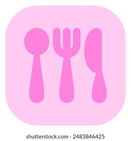 Editierbares Besteck, Löffel, Gabel, Messer-Vektorgrafik-Symbol. Essen, Restaurant. Teil einer großen Icon-Set-Familie. Ideal für Web- und App-Interfaces, Präsentationen, Infografiken usw