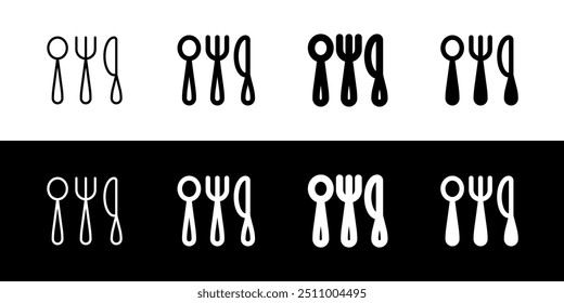 Editable cutlery, spoon, fork, knife vector icon. Food, restaurant. Part of a big icon set family. Perfect for web and app interfaces, presentations, infographics, etc
