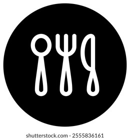 Editable cutlery, spoon, fork, knife vector icon. Food, restaurant. Part of a big icon set family. Perfect for web and app interfaces, presentations, infographics, etc