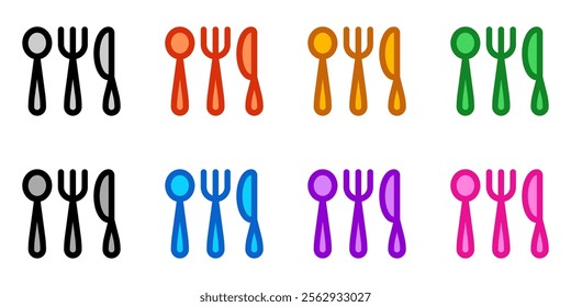 Editable cutlery, spoon, fork, knife vector icon. Food, restaurant. Part of a big icon set family. Perfect for web and app interfaces, presentations, infographics, etc