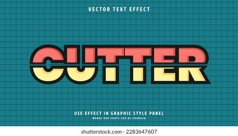Editable Cutter Text Effect With Tosca Background