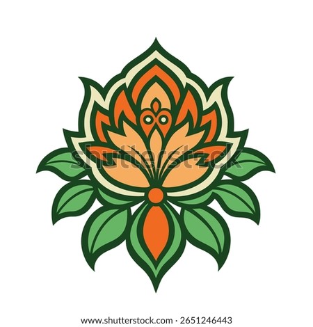 Editable Damask Flower Icon for Your Projects