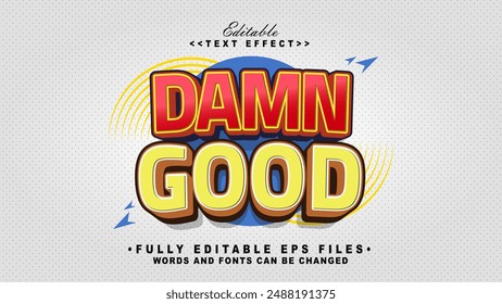maldito buen efecto de texto editable. logo de tifografía