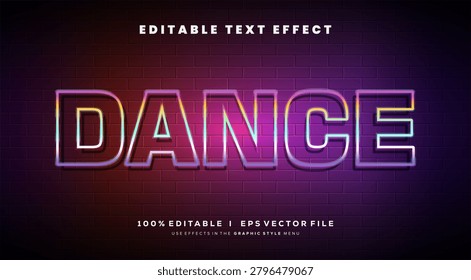 Editable dance text effects, colorful Text style effects.