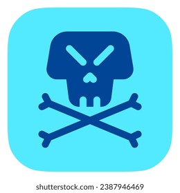 Editable danger skull vector icon. Video game, game elements. Part of a big icon set family. Perfect for web and app interfaces, presentations, infographics, etc