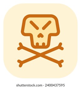 Editable danger skull vector icon. Video game, game elements. Part of a big icon set family. Perfect for web and app interfaces, presentations, infographics, etc