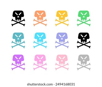 Editable danger skull vector icon. Video game, game elements. Part of a big icon set family. Perfect for web and app interfaces, presentations, infographics, etc