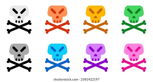 Editable danger skull vector icon. Video game, game elements. Part of a big icon set family. Perfect for web and app interfaces, presentations, infographics, etc