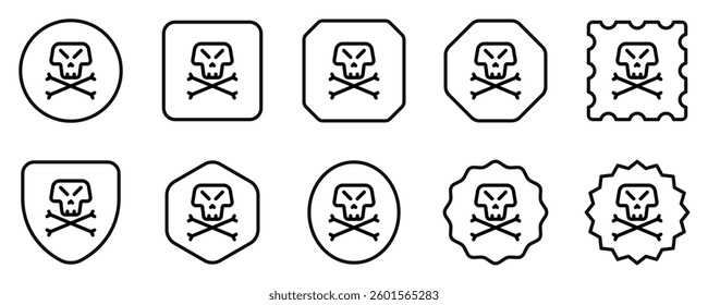 Editable danger skull vector icon. Video game, game elements. Part of a big icon set family. Perfect for web and app interfaces, presentations, infographics, etc