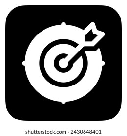 Editable dart, target, goal vector icon. Business, work, job, office. Part of a big icon set family. Perfect for web and app interfaces, presentations, infographics, etc