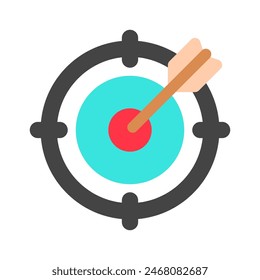 Editable dart, target, goal vector icon. Business, work, job, office. Part of a big icon set family. Perfect for web and app interfaces, presentations, infographics, etc