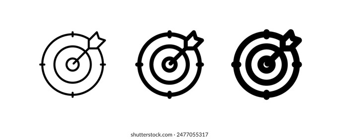 Editable dart, target, goal vector icon. Business, work, job, office. Part of a big icon set family. Perfect for web and app interfaces, presentations, infographics, etc