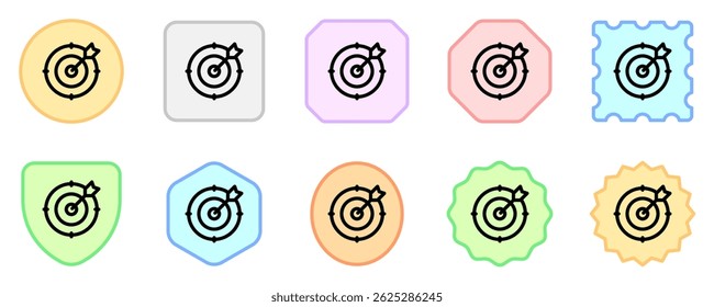 Ícone de vetor de dardo, alvo e meta editável. Negócios, trabalho, trabalho, escritório. Parte de uma grande família de conjuntos de ícones. Perfeito para interfaces web e app, apresentações, infográficos, etc