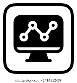 Editable dashboard, computer, chart vector icon. SEO, marketing, business. Part of a big icon set family. Perfect for web and app interfaces, presentations, infographics, etc
