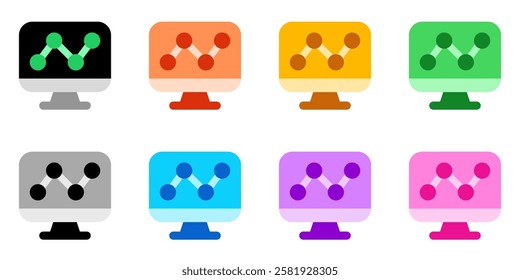 Editable dashboard, computer, chart vector icon. SEO, marketing, business. Part of a big icon set family. Perfect for web and app interfaces, presentations, infographics, etc