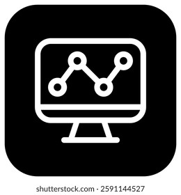 Editable dashboard, computer, chart vector icon. SEO, marketing, business. Part of a big icon set family. Perfect for web and app interfaces, presentations, infographics, etc