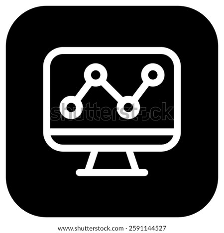 Editable dashboard, computer, chart vector icon. SEO, marketing, business. Part of a big icon set family. Perfect for web and app interfaces, presentations, infographics, etc