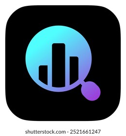 Ícone de vetor de análise de dados editável. SEO, marketing, negócios. Parte de uma grande família de conjuntos de ícones. Perfeito para interfaces web e app, apresentações, infográficos, etc