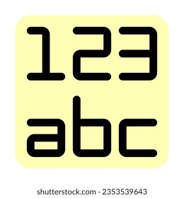 Editable data format alphabet number vector icon. Part of a big icon set family. Perfect for web and app interfaces, presentations, infographics, etc