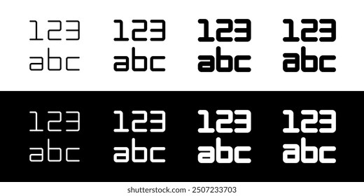 Editable data format alphabet number vector icon. Part of a big icon set family. Perfect for web and app interfaces, presentations, infographics, etc