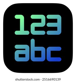Bearbeitbares Datenformat, Alphabetnummer, Vektorsymbol. Teil einer großen Ikone-Set-Familie. Perfekt für Web- und App-Schnittstellen, Präsentationen, Infografiken usw.