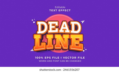 editable dead line text effect.typhography logo