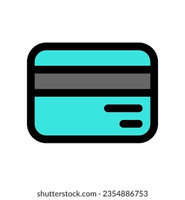 Tarjeta de débito editable, tarjeta de crédito, icono del vector de pago. Parte de una familia de iconos grandes. Finanzas, negocios, inversión, contabilidad. Perfecto para interfaces web y de aplicaciones, presentaciones, infografías, etc