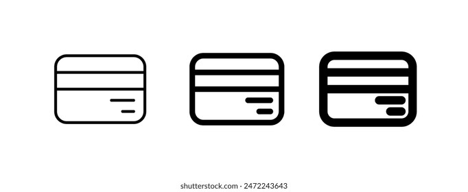 Editable debit card, credit card, payment vector icon. Part of a big icon set family. Finance, business, investment, accounting. Perfect for web and app interfaces, presentations, infographics, etc