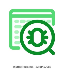 Editable debugging, bug search vector icon. Part of a big icon set family. Perfect for web and app interfaces, presentations, infographics, etc