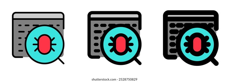 Editable debugging, bug search vector icon. Part of a big icon set family. Perfect for web and app interfaces, presentations, infographics, etc