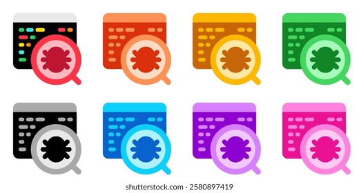 Editable debugging, bug search vector icon. Part of a big icon set family. Perfect for web and app interfaces, presentations, infographics, etc