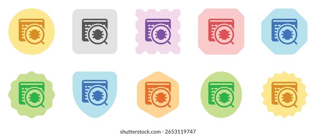 Editable debugging, bug search vector icon. Part of a big icon set family. Perfect for web and app interfaces, presentations, infographics, etc