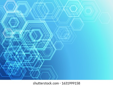 Editable decorative geometric blue-turquoise blurred gradient mesh background. Vector illustration for graphic design banner, poster, brochure, billboard