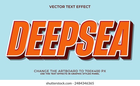 editable deepsea text effect style vector template
