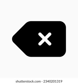 Editable delete, backspace vector icon. Part of a big icon set family. Perfect for web and app interfaces, presentations, infographics, etc
