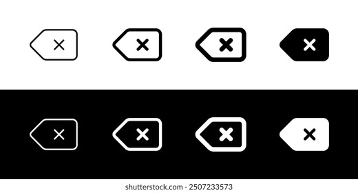 Editable delete, backspace vector icon. Part of a big icon set family. Perfect for web and app interfaces, presentations, infographics, etc