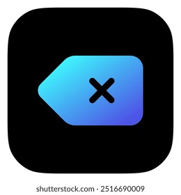 Editable delete, backspace vector icon. Part of a big icon set family. Perfect for web and app interfaces, presentations, infographics, etc