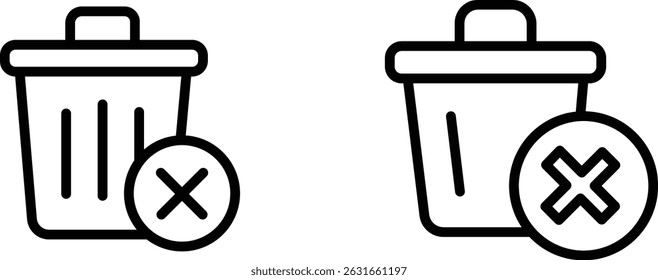 Icono de Borrar editable para edición, eliminación e interfaz de usuario
