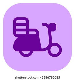 Editable delivery bike, scooter vector icon. Part of a big icon set family. Perfect for web and app interfaces, presentations, infographics, etc