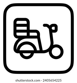 Editable delivery bike, scooter vector icon. Part of a big icon set family. Perfect for web and app interfaces, presentations, infographics, etc